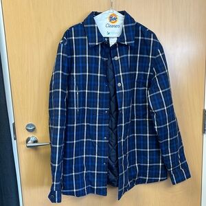 Blue plaid jacket large